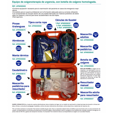 MALETIN 5 CON REGULADOR PRESION + BOTELLA OXIGENO HOMOLOGADA