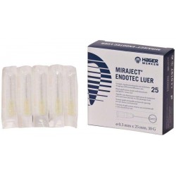 AGUJAS IRRIGACION MIRAJECT ENDOTEC 30G LUER 0.3X25