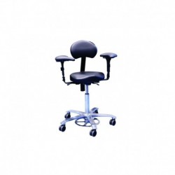 TABURETE MICROSCOPIO K05 ERGONOMICO NEGRO