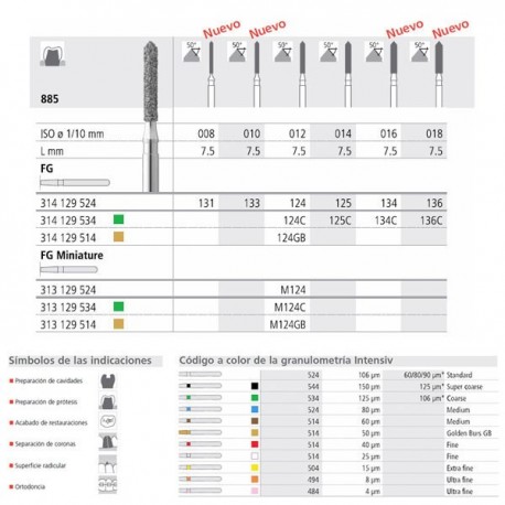 FG 124/6  885-012 FG DIAM. MEDIO 6U.