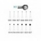 H1.204.014 KOMET carburo clinica 5 ud