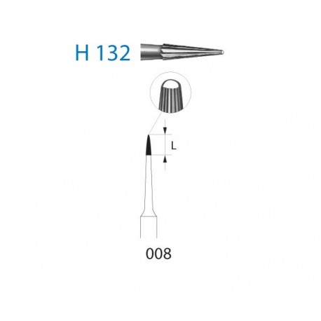 H132.314.008 KOMET carburo clinica 5 ud