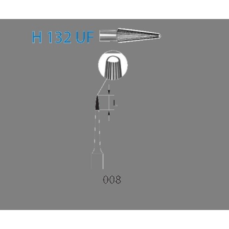 H132UF.314.008 KOMET carburo clinica 5 ud