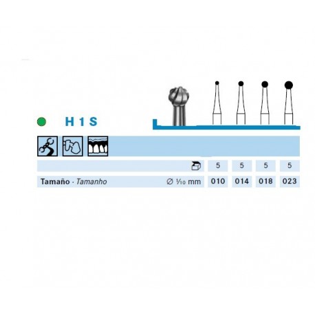 H1S.104.023 KOMET carburo lab cirugia 5 ud