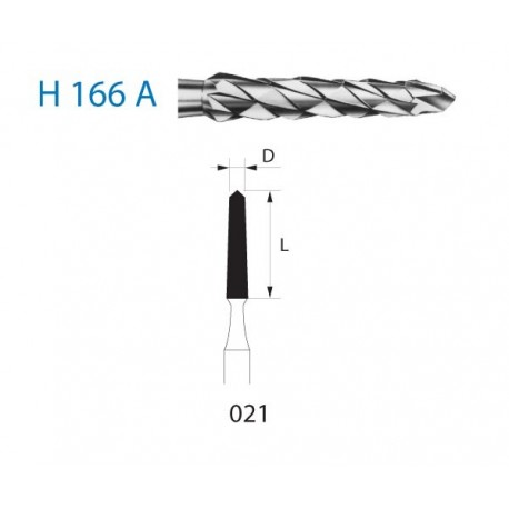 H166A.205.021 KOMET carburo clinica cirugia 5 ud