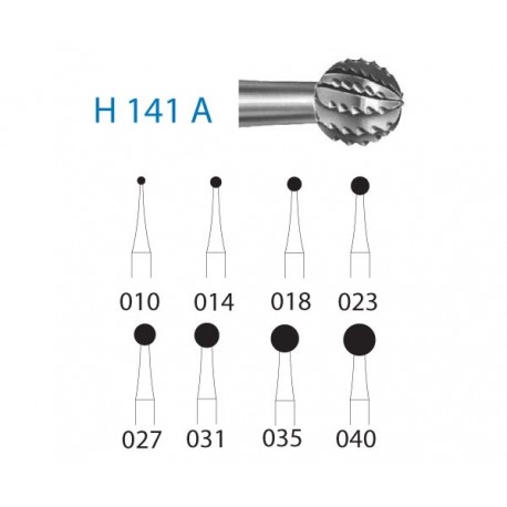 H141A.206.031 KOMET carburo clinica cirugia 5 ud