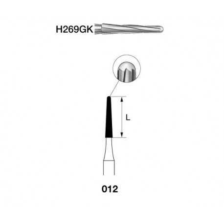 H269GK.314.012 KOMET carburo clinica endo 5 ud