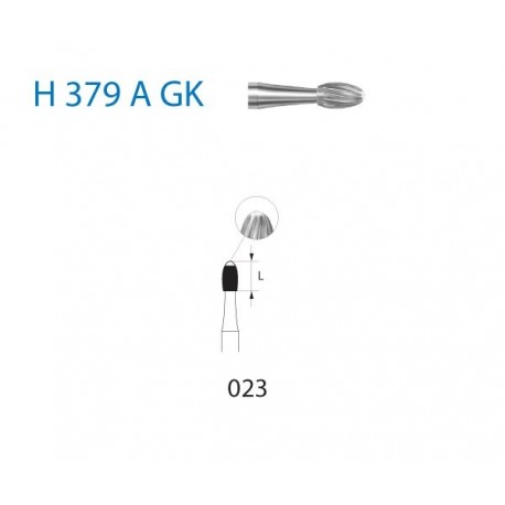 H379AGK.204.023 KOMET carburo clinica ortho 5 ud