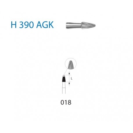 H390AGK.314.018 KOMET carburo clinica ortho 5 ud