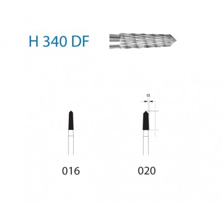 H340DF.314.016 KOMET carburo clinica 5 ud