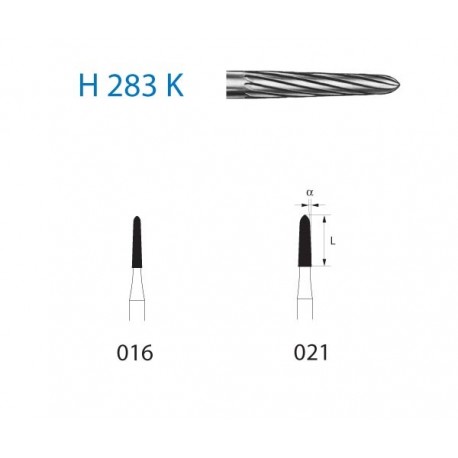 H283K.204.021 KOMET carburo clinica 5 ud