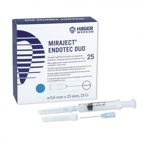 AGUJAS IRRIGACION MIRAJECT ENDOTEC DUO 27g LUER 0.40x25 25u