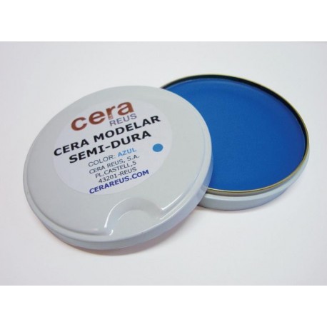 CERA MODELAR SEMI-DURA AZUL CLARO EN TARRINA 50gr.