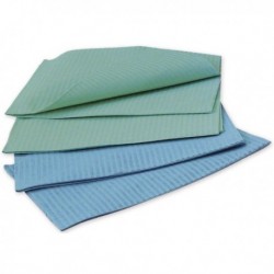 SERVILLETAS BABERO PAPEL/PLASTICO COLORES 500ud