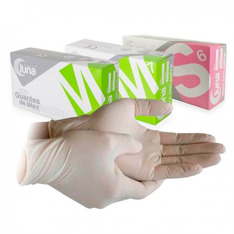 GUANTES LATEX LUNA 100ud