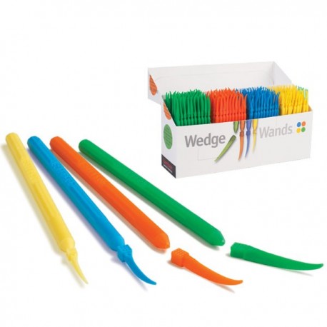 CUÑAS PLASTICO WANDS C/MANGO 100u