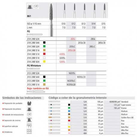 FG 5205L/6 861-010 FG DIAM. X-FINO 6U.