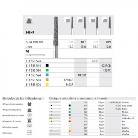 FG 423R/6 CB 848KR-019 FG DIAM. S-GRUESO 6U.