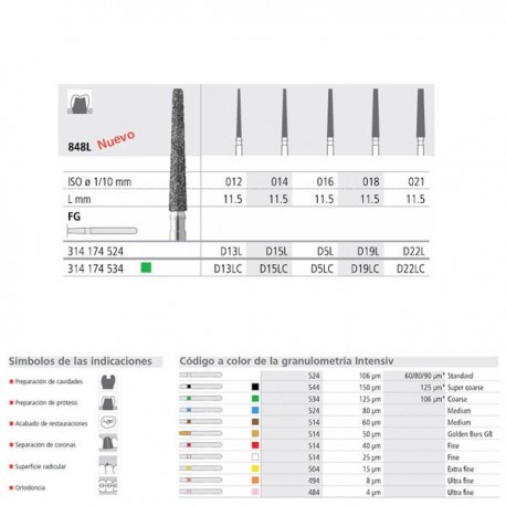 FG D13L/6  848L-012 FG DIAM. MEDIO 6U.