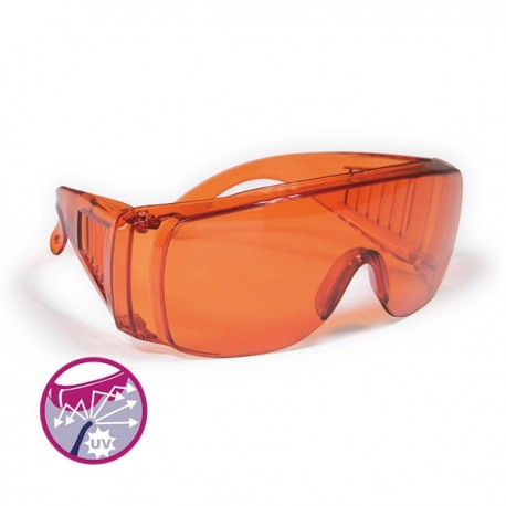 GAFAS PROTECTORAS UV POLIMERIZACION NARANJAS