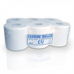 PAPEL BOBINA SECAMANOS CHEMINE 100% R 6uds