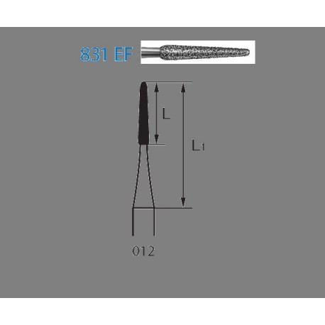 831EF.204.012 KOMET diamante clinica 5 ud