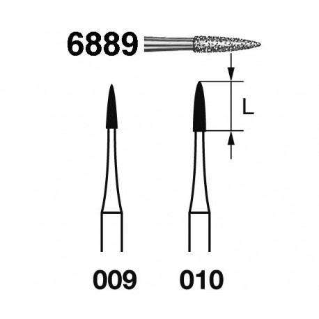 6889.314.009 KOMET diamante clinica 5 ud