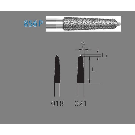 856P.314.018 KOMET diamante clinica c/p guia 5 ud