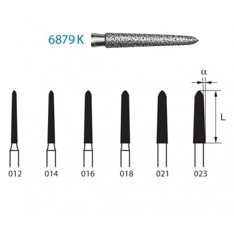 6879K.314.023 KOMET diamante clinica 5 ud