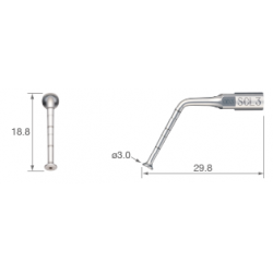ULTRASONIDO DE LIMPIEZA NEUMATICO TI-MAX S970SL CON REGULADOR DE POTENCIA CON LUZ PARA CONEXIÓN SIRONA
