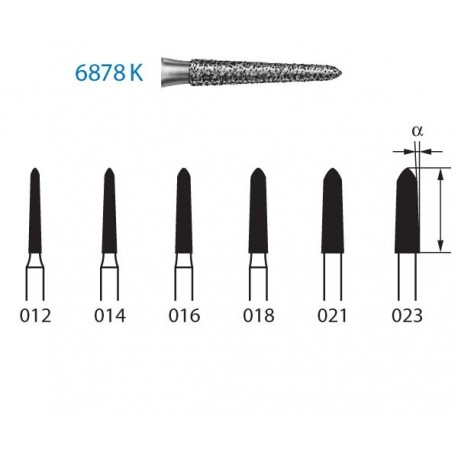 6878K.314.018 KOMET diamante clinica 5 ud