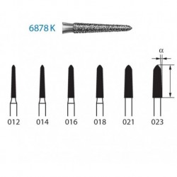 6878K.314.021 KOMET diamante clinica 5 ud