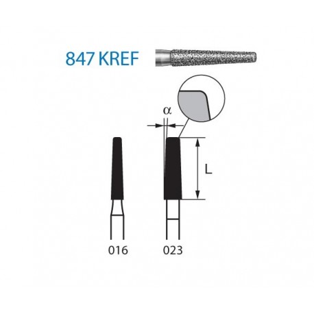 847KREF.314.016 KOMET diamante clinica 5 ud