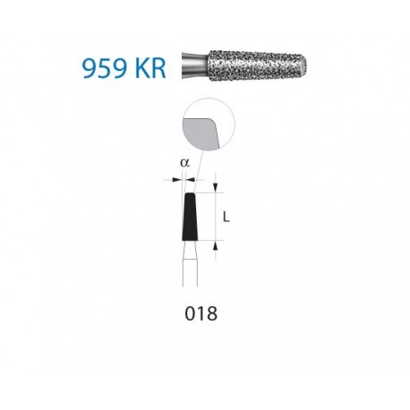 959KR.314.018 KOMET diamante clinica 5 ud