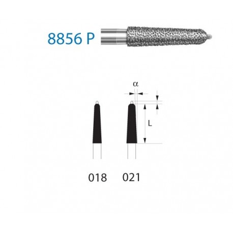 8856P.314.018 KOMET diamante clinica c/p guia 5 ud