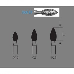 368EF.314.016 KOMET diamante clinica 5 ud