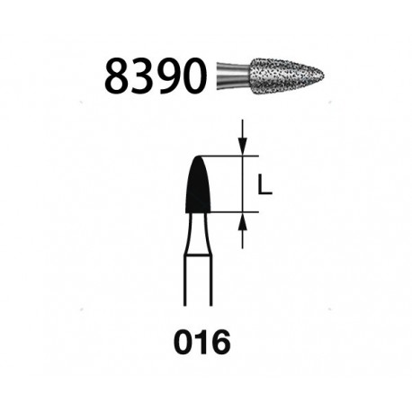 8390.314.016 KOMET diamante clinica 5 ud