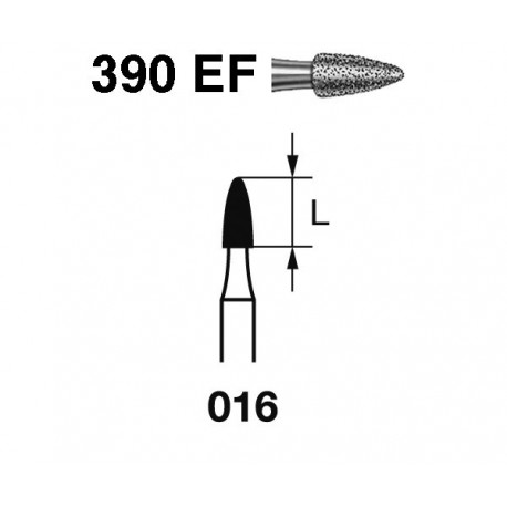 390EF.314.016 KOMET diamante clinica 5 ud