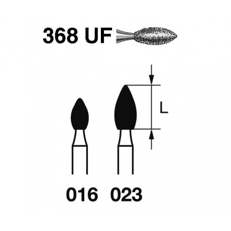 368UF.314.016 KOMET diamante clinica 5 ud