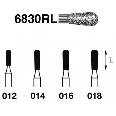 6830RL.314.012 KOMET diamante clinica 5 ud