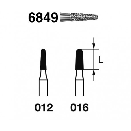 6849.314.012 KOMET diamante clinica 5 ud