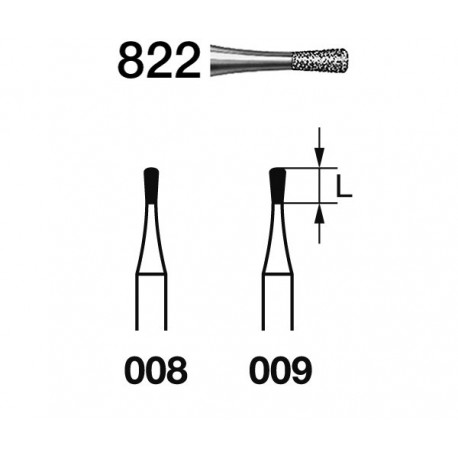 368EF.314.016 KOMET diamante clinica 5 ud