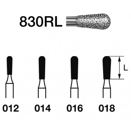 830RL.314.016 KOMET diamante clinica 5 ud