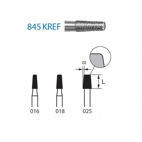 845KREF.314.025 KOMET diamante clinica 5 ud