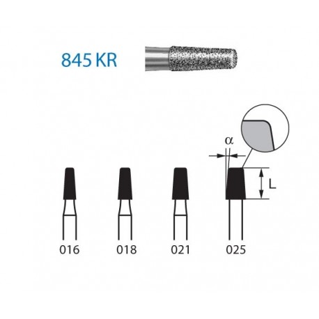 845KR.314.025 KOMET diamante clinica 5 ud