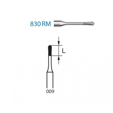 830RM.314.009 KOMET diamante clinica 5 ud