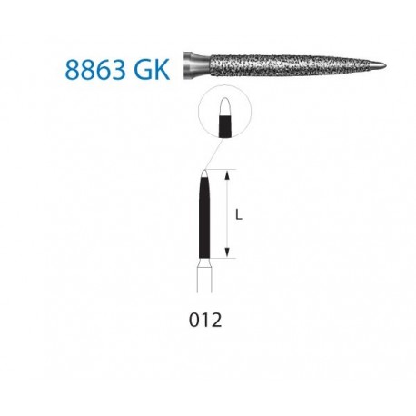 8863GK.314.012 KOMET diamante clinica 5 ud