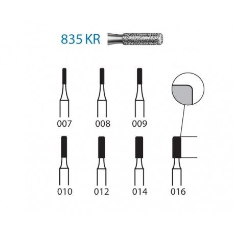 835KR.314.007 KOMET diamante clinica 5 ud