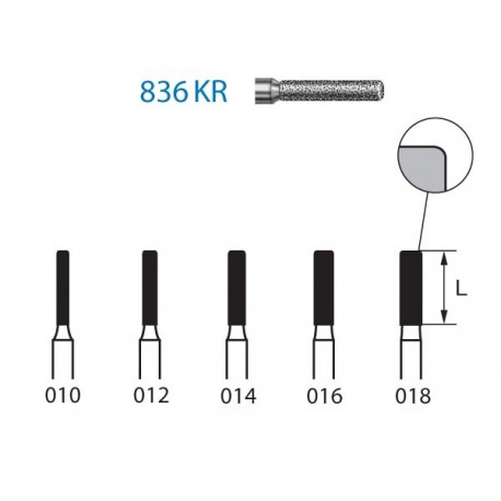 836KR.314.010 KOMET diamante clinica 5 ud