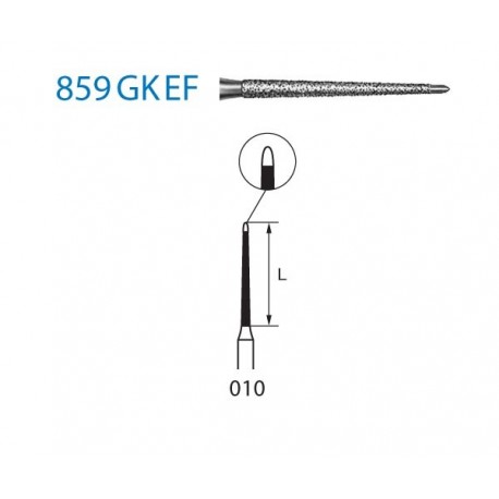 859GKEF.314.010 KOMET diamante clinica 5 ud